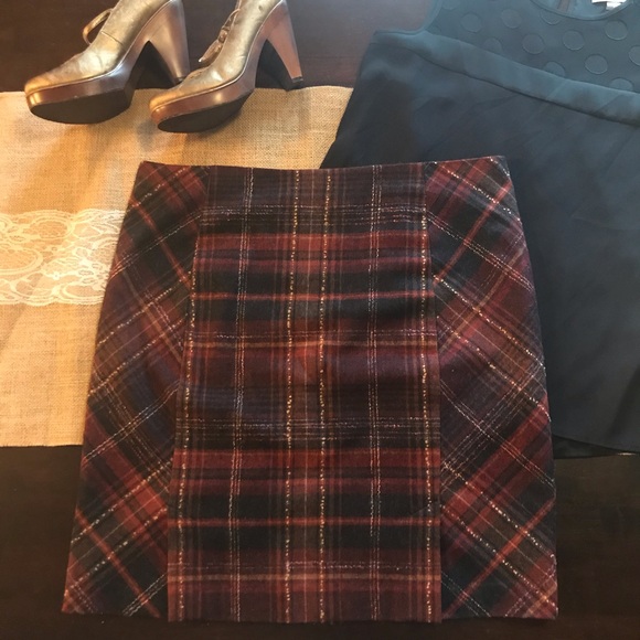 J. Jill Dresses & Skirts - J. Jill Lovely Plaid Wool Skirt - Size 14 - EUC
